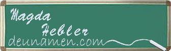 Magda Hebler Visitenkarte